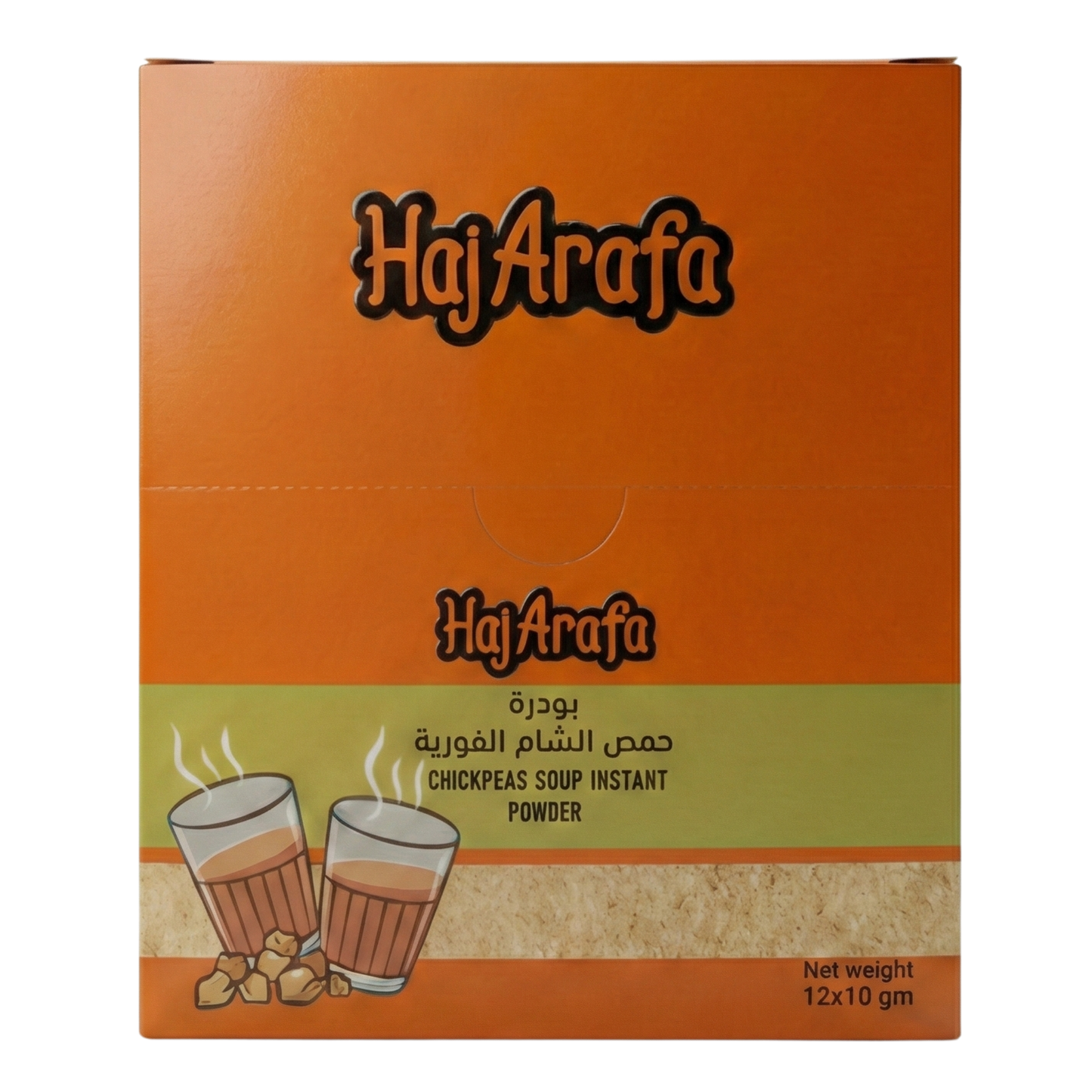 Chickpea soup instant powder box-عبوة بودرة حمص الشام الفورية