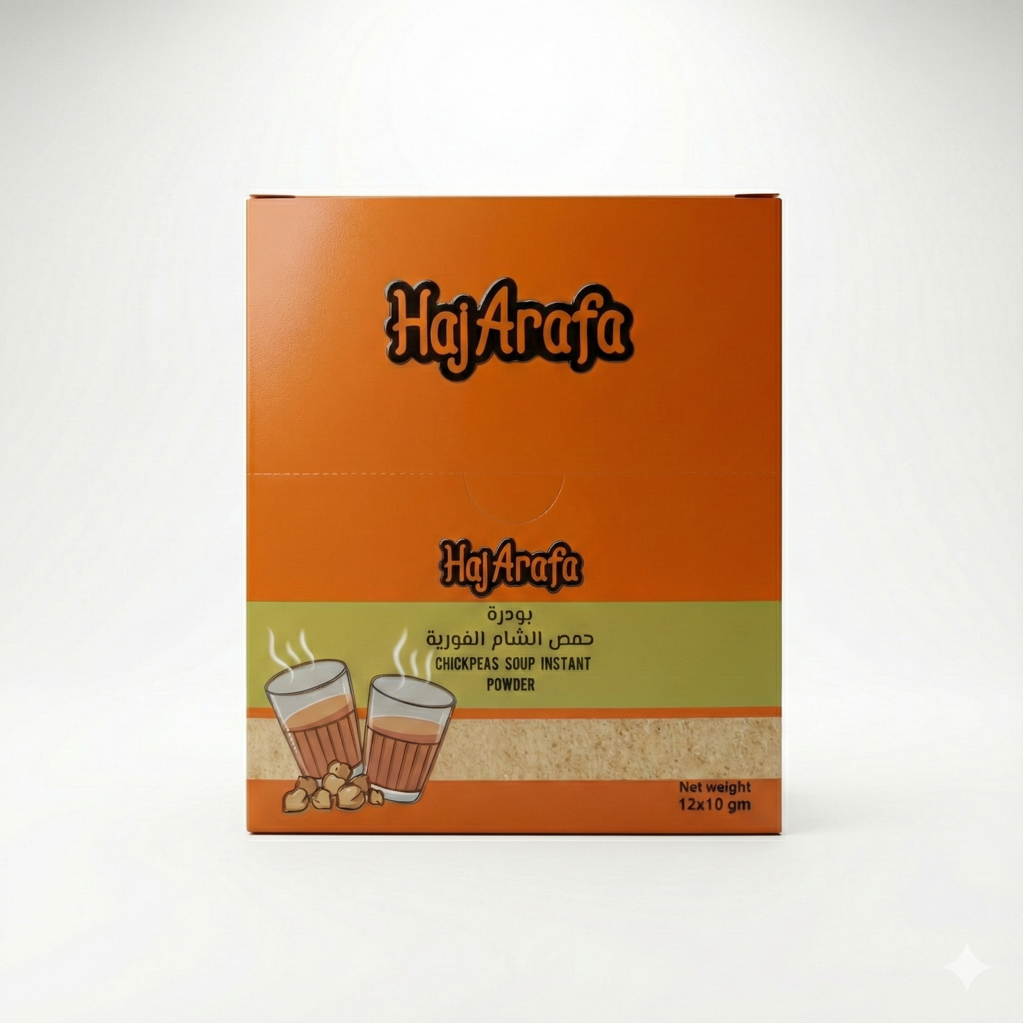 Chickpea soup instant powder box-عبوة بودرة حمص الشام الفورية